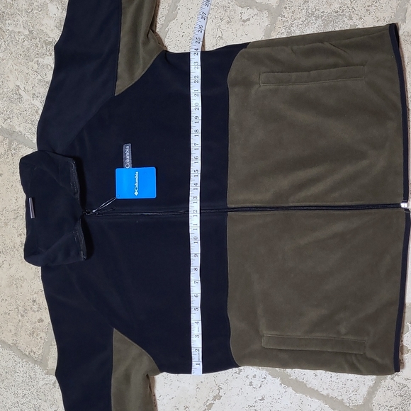 Columbia Basin Fleece Full Zip Green And Blue Jacket Size XL - Picture 2 of 6